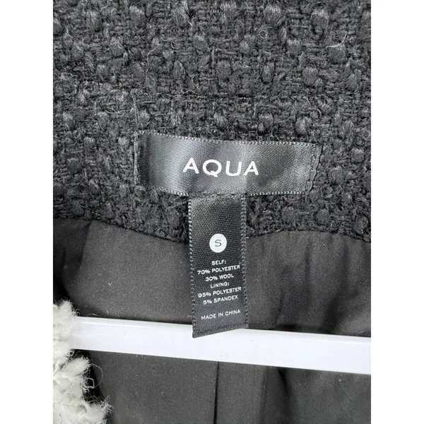 AQUA Womens Jacket‎ Bl45cle Pearl Button Cropped S - Image 5