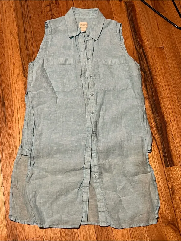 Chico's Light Blue Linen-Look Tunic - Image 2