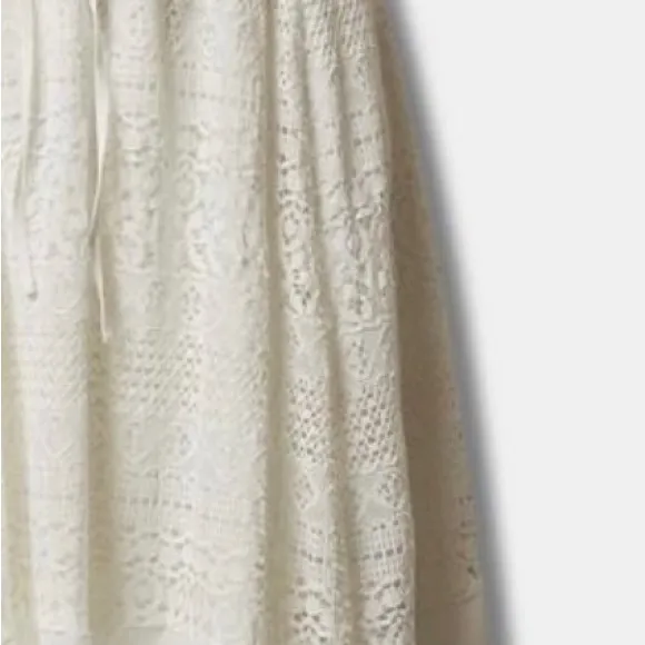 Torrid White Maxi Voile Crochet Trim Skirt - Image 5