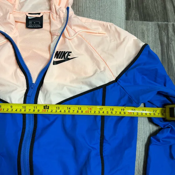 Nike Blue and Light Pink Colorblock Windbreaker Jacket - Image 6