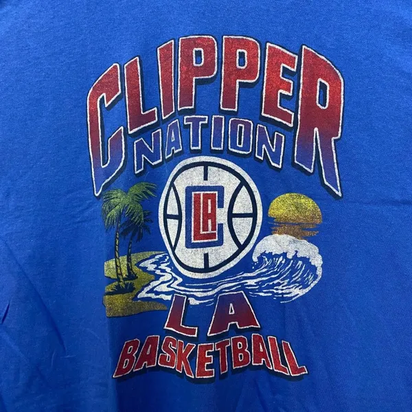 NBA LA Clippers Blue Clipper Nation Tshirt size extra large - Image 2