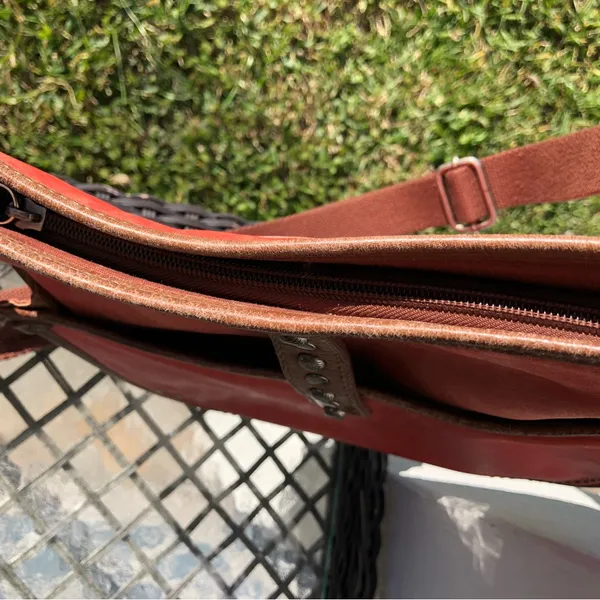The Sak Orange Genuine Leather Purse Boho - Image 7