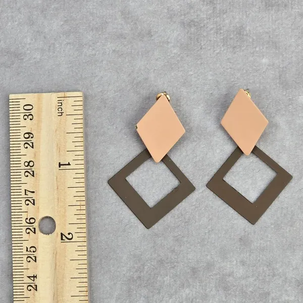 Gray Pink Diamond‎ Hook Stud Boho Dangle Fashion Jewelry Earrings NWT JB2-97 - Image 5