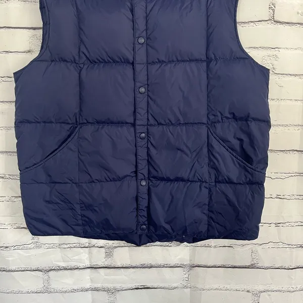 Lands’ End Violet Purple Puffer Vest Jacket Button Up Size Women’s Large Fall - Image 4