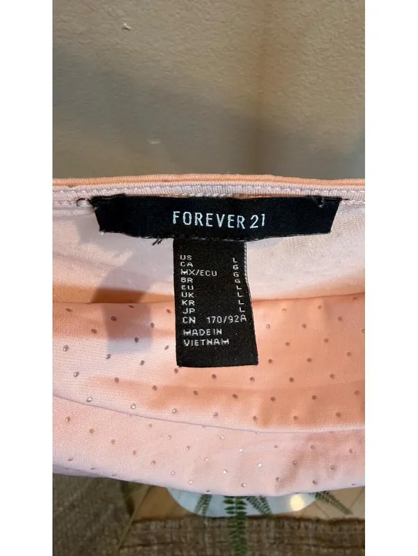 L Forever 21 Pink Cropped Cami Adjustable Straps Smal - Image 5