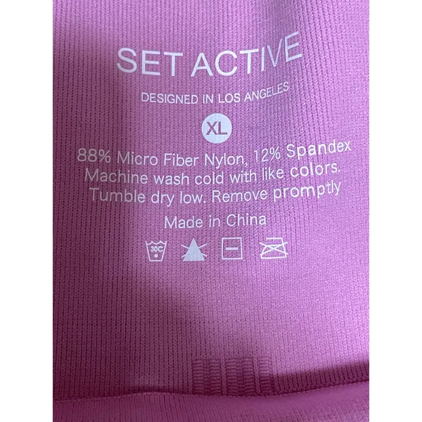Set Active Women's Pink Mid Rise Yoga Running Workout Athletic Biker Shorts XL - Image 4