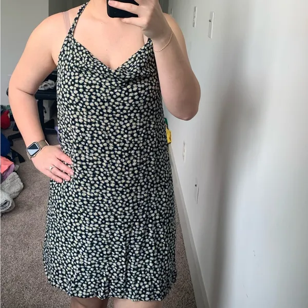 American Eagle sunflower pattern halter dress - Image 4