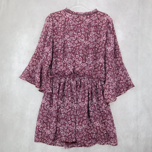 Speechless Purple Floral Fit Flare‎ Boho Ruffle Flirt Bell Sleeve Dress Plus 1X - Image 2