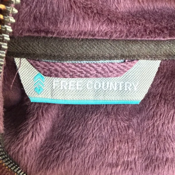 Free Country Women's Herringbone Softshell Hooded Jacket Purple Size‎ Small - Image 5
