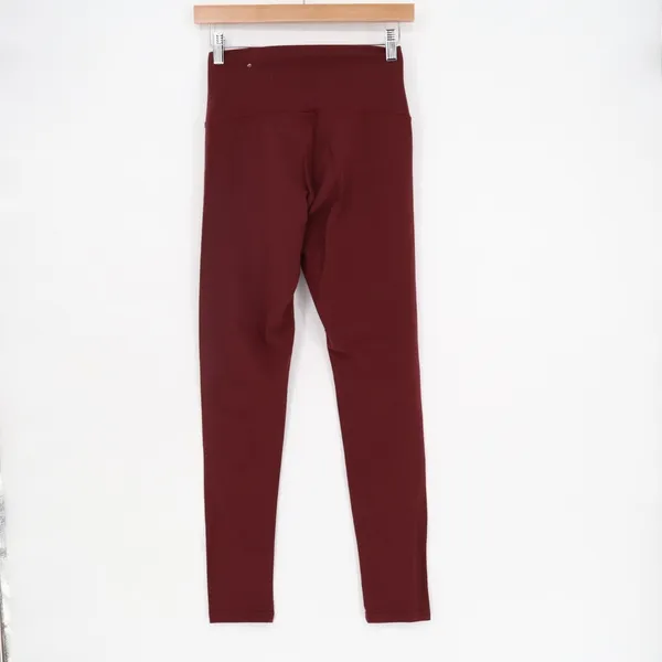 Offline by Aerie Leggings Womens Medium Maroon Stratch Knit High Rise Skinny Leg - Image 5