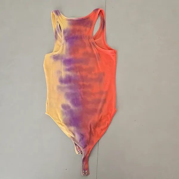 Agolde Premium Tie-Dye Ribbed Sleeveless Bodysuit Size M - Image 4