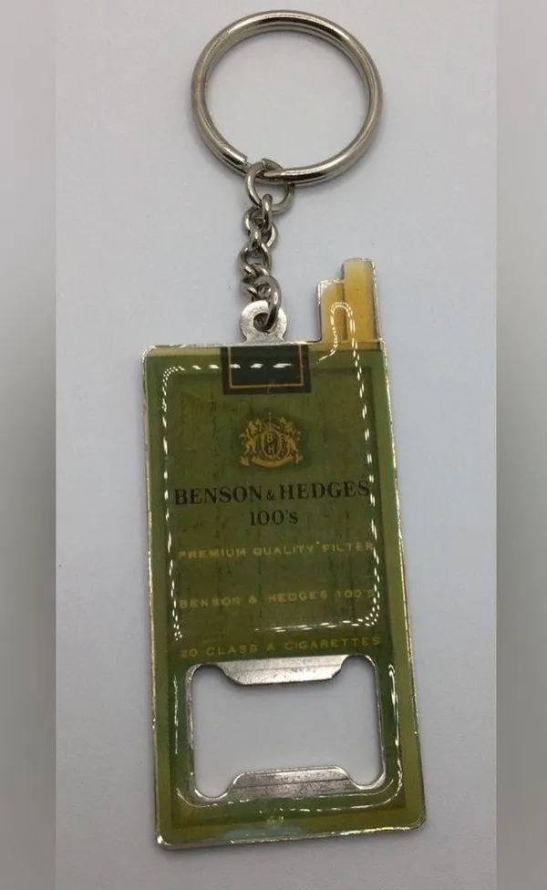 Vintage Rare Benson & Hedges Cigarette Company Bottle Opener Key Chain Ring Fob - Image 3
