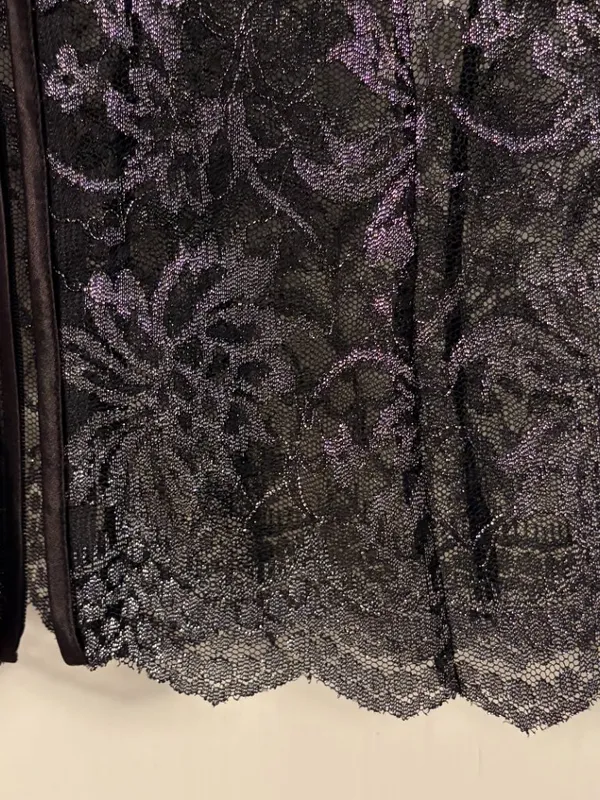 Cache vintage sheer lace cardigan size medium whimsigoth dark floral *flaw - Image 8