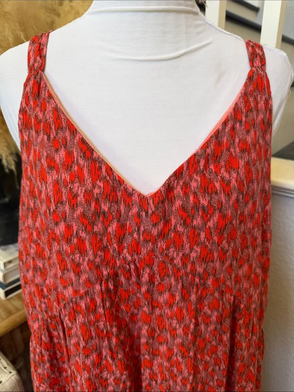 Joie Bondi Maxi Dress Tiered Sundress Flowy Lined Boho Sleeveless Size XL - Image 4
