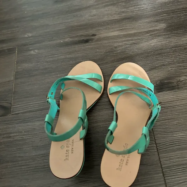 kate spade turquoise patent leather strappy sandals - Image 6