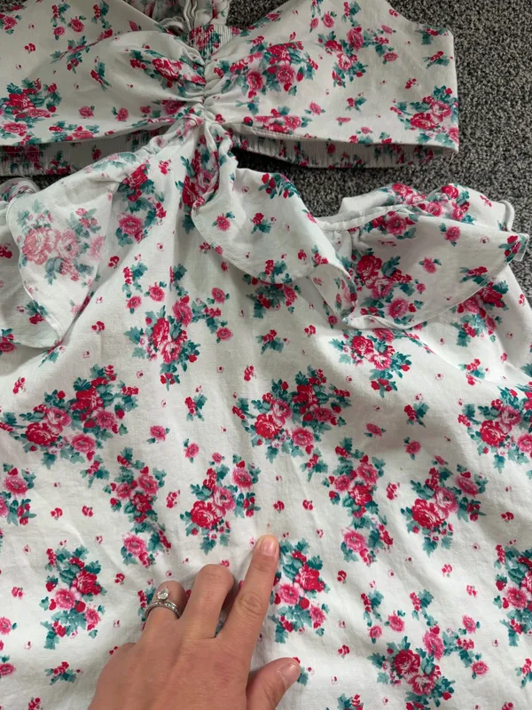 Hello Molly floral dress with cut outs - Image 3