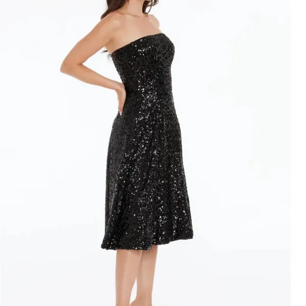 New! Dress the Population Ruby Sequin Strapless‎ Cocktail Dress Sz Small $298 - Image 2