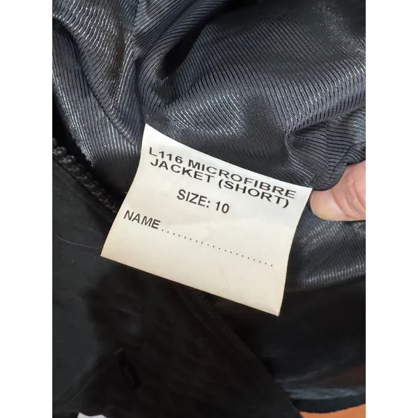 Barbour Jacket Quilted Microfiber Equestrian‎ Jacket Sz 6 Black - Image 8