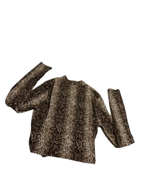 Women’s Crop Top Brown Size M - Image 4