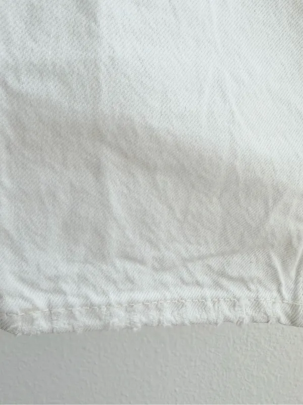 Zara The Bliss Straight Jeans Size 2 Color White Distressed Y2k - Image 6