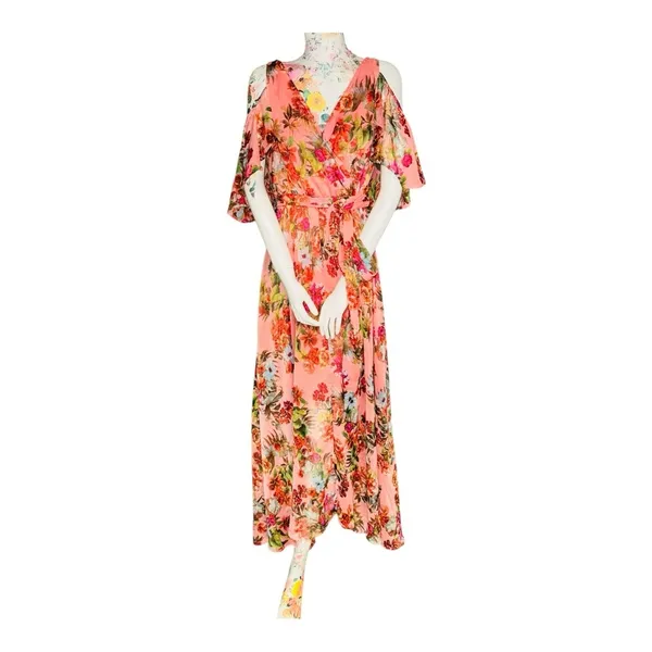 Source Unknown Floral Pink Maxi Dress - Image 4