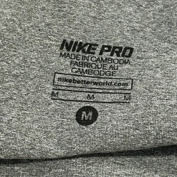Nike Pro Compression Shorts Medium Gray Dri-FIT Athletic Biker - Image 4