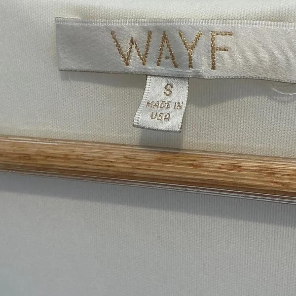 WAYF White Fit and Flare V-Neck Short Sleeve Midi Dress Small Norstrom - Image 2