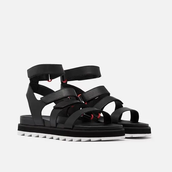 Sorel Black Leather Roaming Multi Strap Gladiator Sandal Women’s Size 9 - Image 9