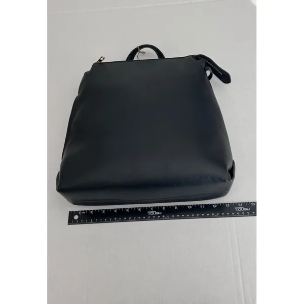 A New Day Square Laptop Backpack Women OS Black NEW Faux Leather 13in Sleeve - Image 6