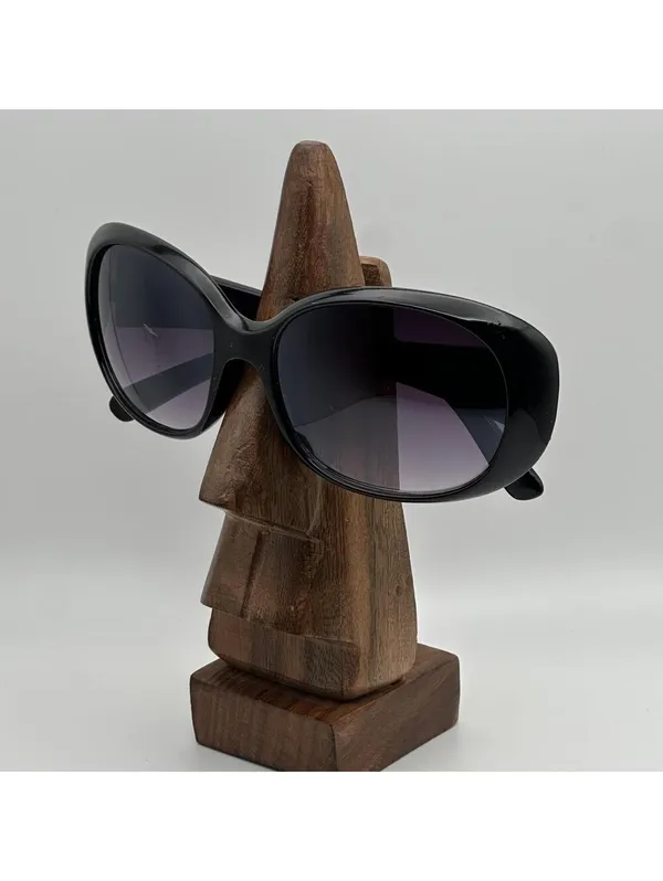 Franco Sarto Black Oversized Sunglasses with Purple Gradient Lenses - Image 2