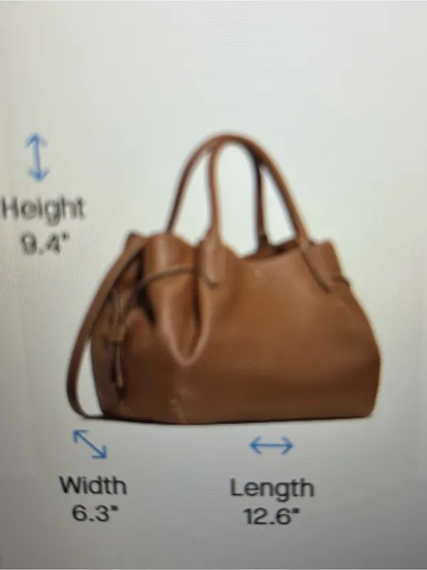 New kate spade New York Large Brown Dumpling Pebble Leather Satchel - Image 11