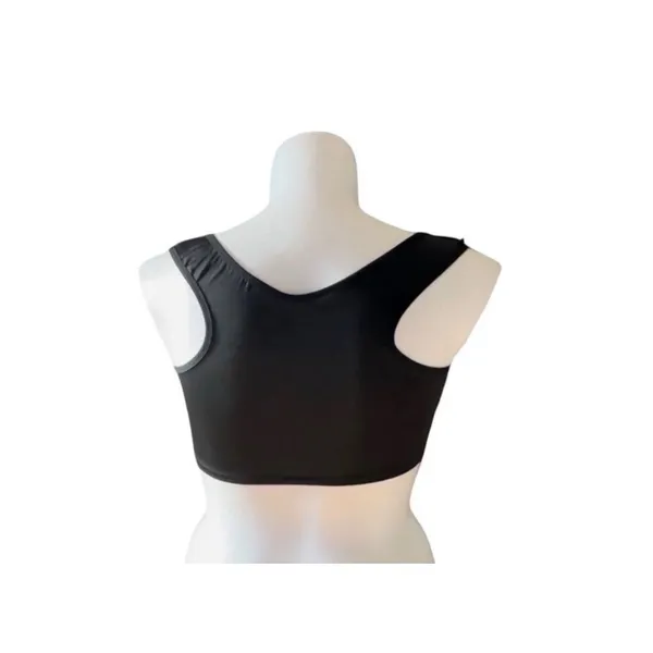 Unbranded Ruched Shoulder Sports Bra, Women's,‎ Black Racerback Fits S/M - Image 4