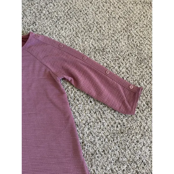 New York‎ Laundry Women's Purple Quarter Sleeve Textured Top Size Large - Image 3