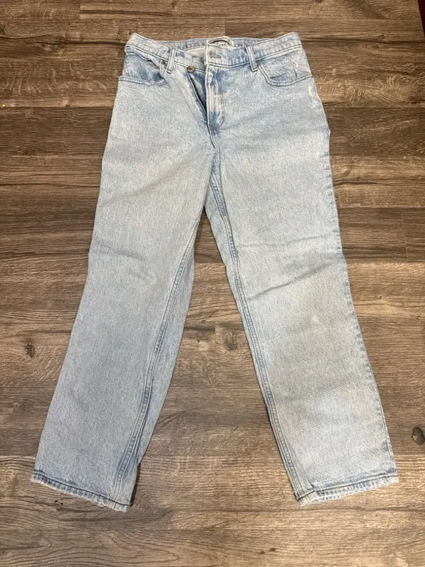 Abercrombie & Fitch Light Blue Straight Leg Jeans - Image 2