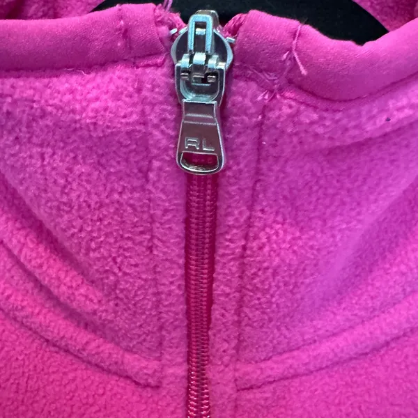 BTG Polo Golf Ralph Lauren Fleece Vest XL Pink Full Zip Layering Preppy Luxury - Image 3
