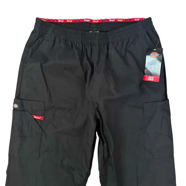 NWT Dickies EDS Scrub Pants Women's Size L Black - Image 2