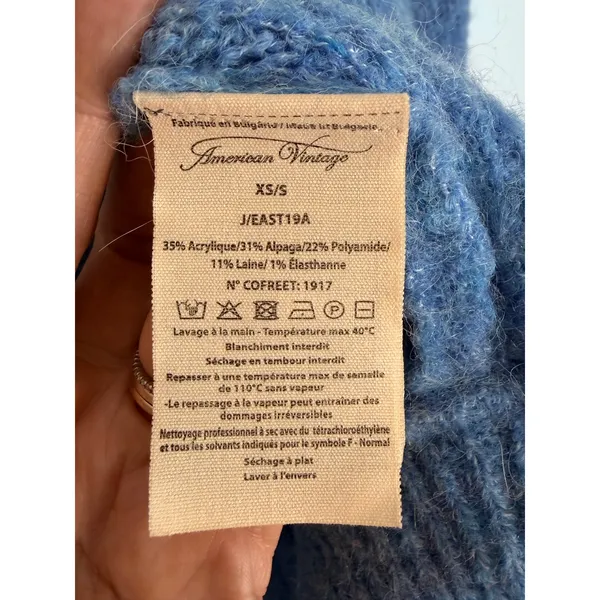 American Vintage East Alpaca/wool blend oversized cardigan XS/S - Image 3