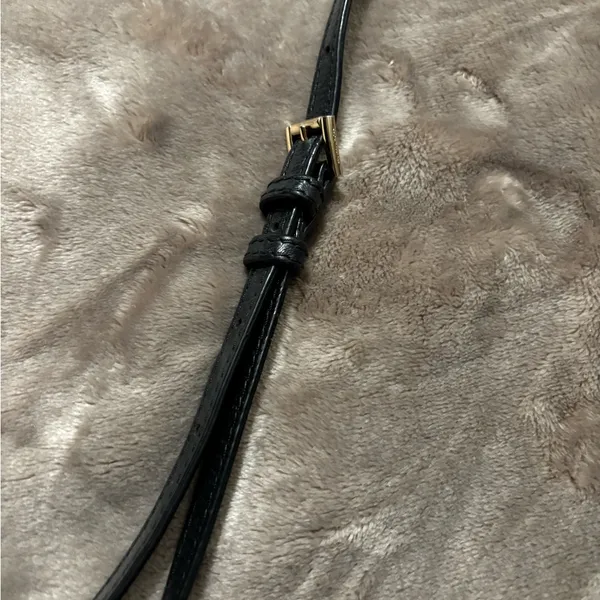 Michael Kors Black Leather Crossbody with Gold Chain and Tassel - Image 10