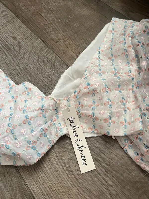 NWT For Love & Lemons Denise Crop Top size small - Image 9