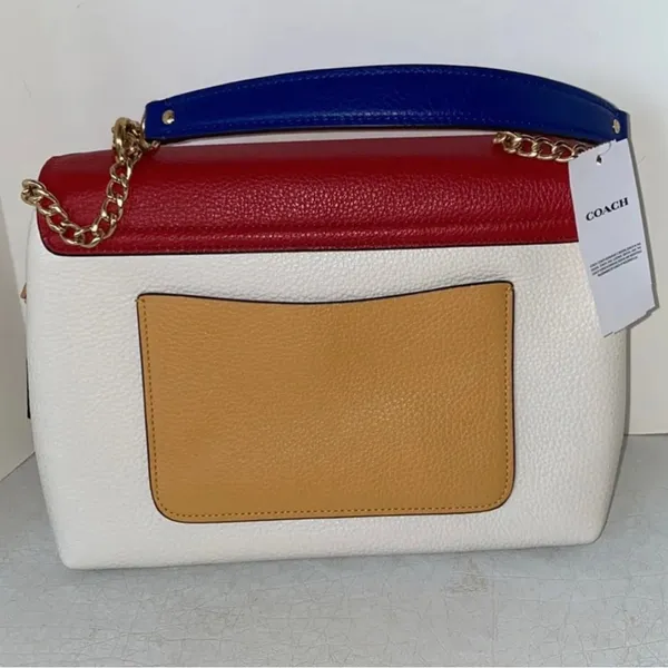 NWT Coach Red and White Leather Crossbody Bag - Image 5