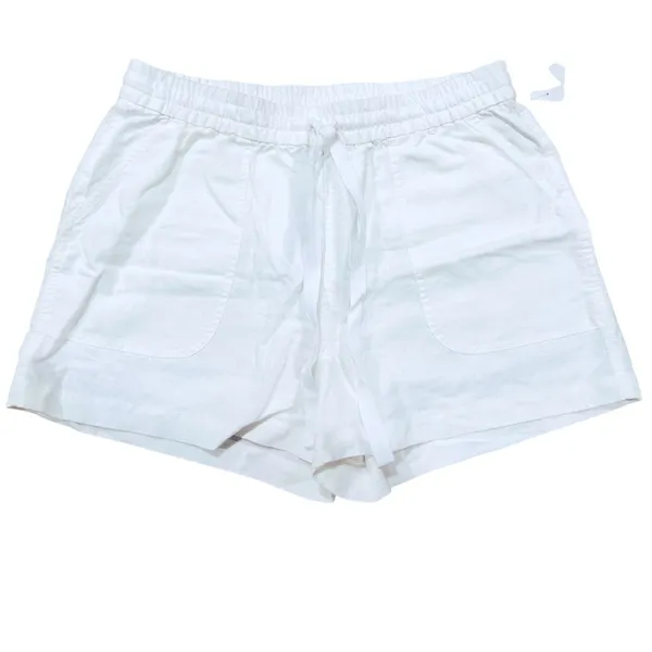 J Crew Point Sur Chambray Seaside Short in Linen Blend White Size Small NWT - Image 4