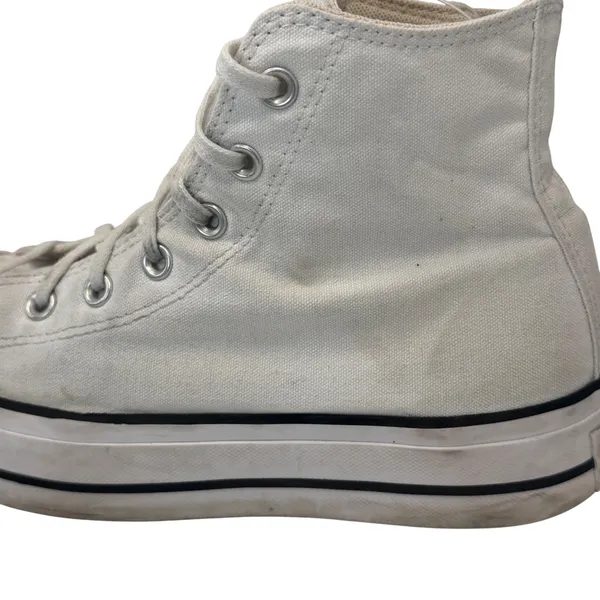 Converse Chuck Taylor All Star Lift Platform Canvas‎ White High Top Sneakers 9W - Image 7