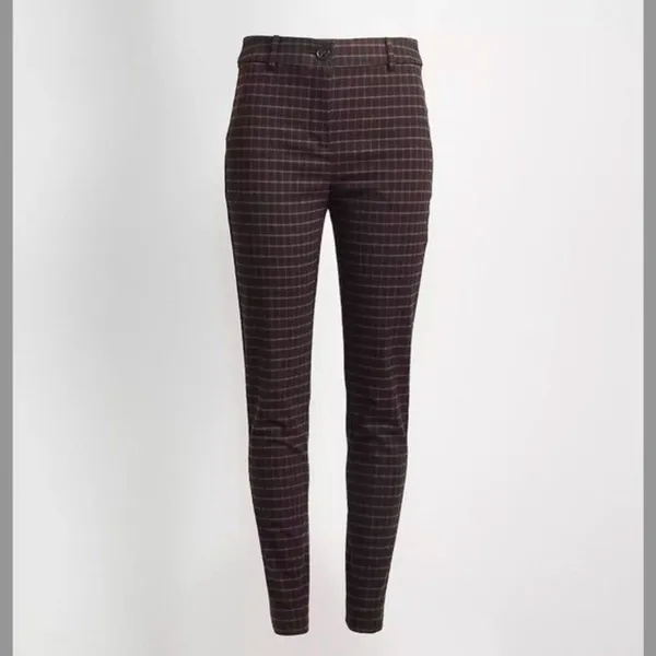 Loft High Waist Karen Plaid Skinny Preppy dark academia Ankle Pant size 6 - Image 2