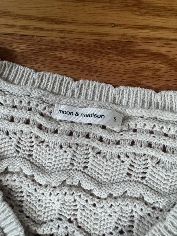 Urban Outfitters Crochet Bell Sleeve Tie Front Cardigan Sweater - Image 4