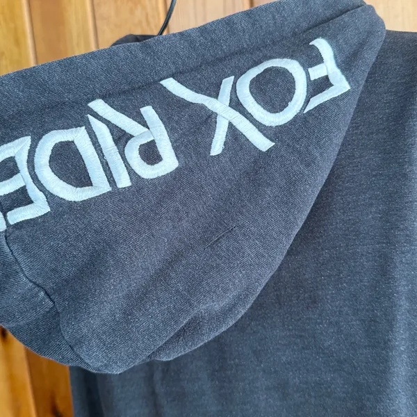 Fox racing Charcoal Gray Hoodie women’s quarter zip hoodie size medium Fox rider - Image 8