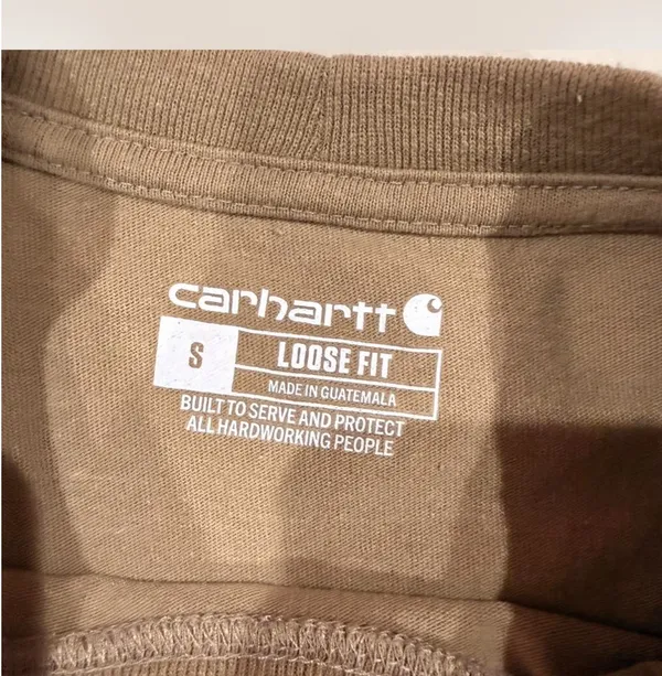Tan Carhartt short sleeve pocket tee - Image 2