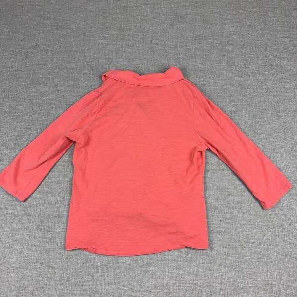 Tommy Bahama Polo Shirt Womens M Pink Collared 3/4 Sleeve Lightweight Jersey Top - Image 10