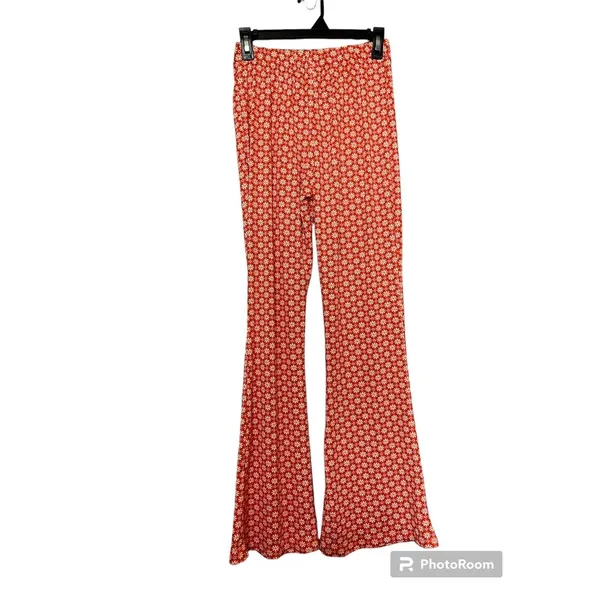 Wild Fable floral orange flared leggings size‎ XS - Image 2