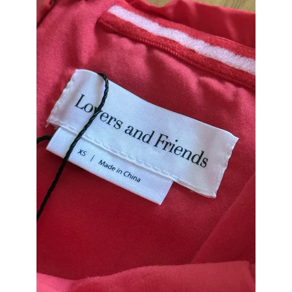 Lovers & Friends NWT Abigail Mini Dress XS Red $238 Bubble Skirt Strapless - Image 2
