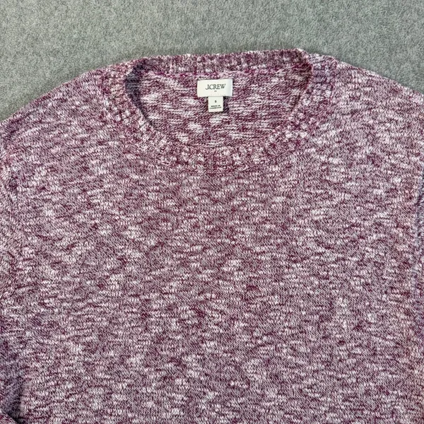 J.Crew Women's Small Crew Neck Pullover Sweater Purple White Heathered BQ689 - Image 4